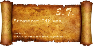 Strasszer Tímea névjegykártya