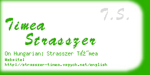 timea strasszer business card
